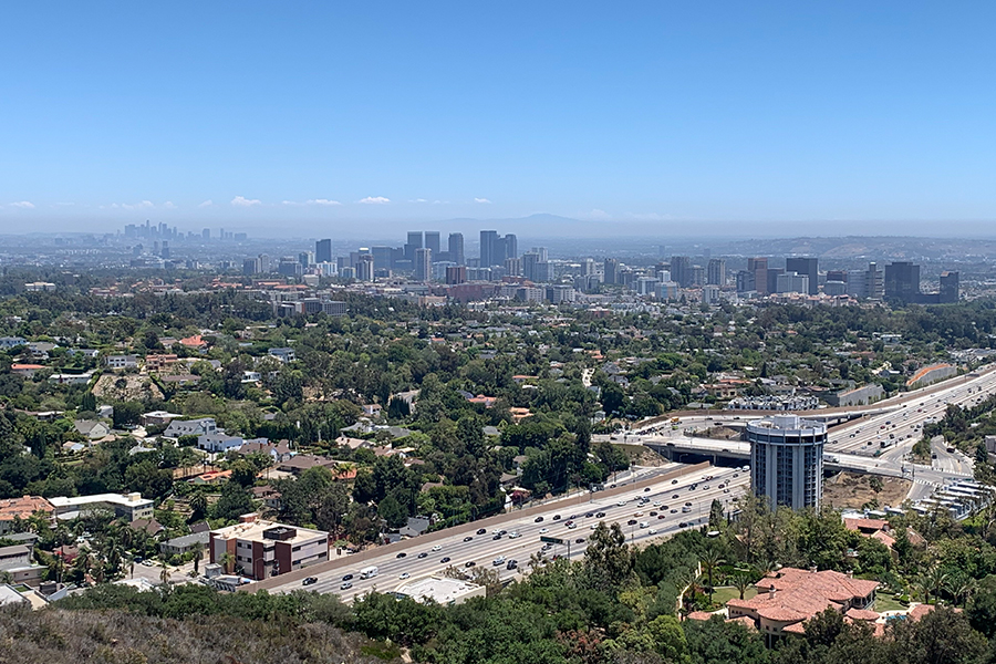 view over los angeles from Getty Center